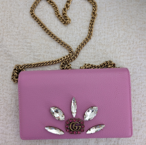 Pink Gucci Chain Shoulder Bag - Picture 2 of 10